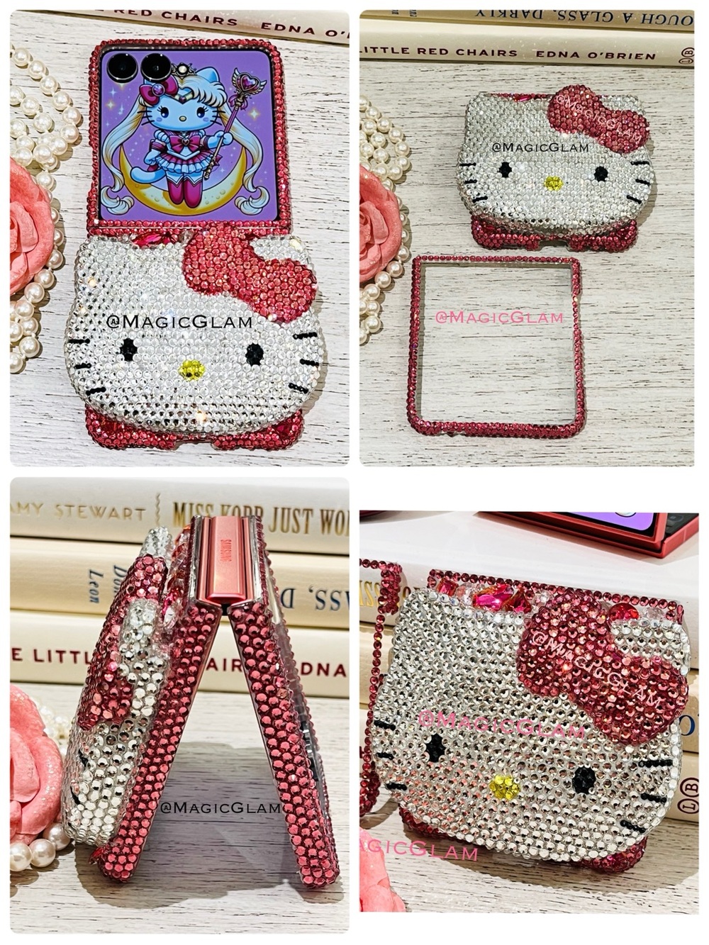 Bling 3D Hello Kitty Case for Samsung Galaxy Zflip7 Handmade